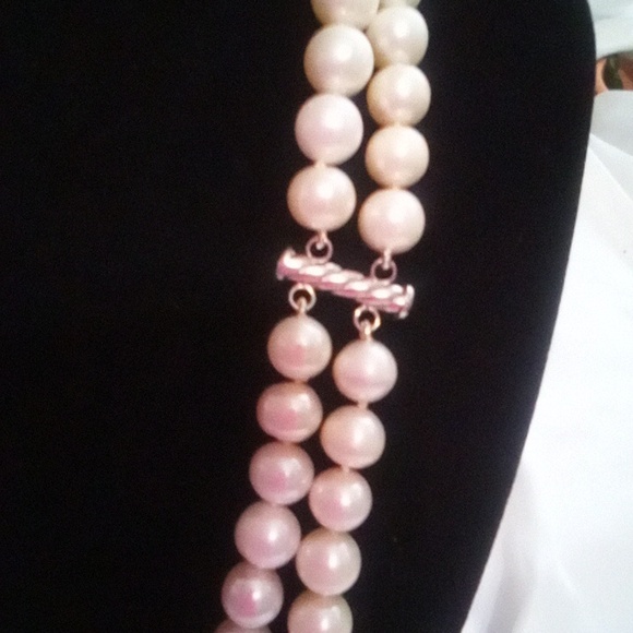 Genuine Pearl Double-Strand Necklace - Picture 3 of 5